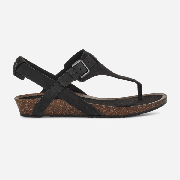 Hungary Teva Mahonia 3-Point - Női Wedge Szandál Fekete - 943-IEXWZ